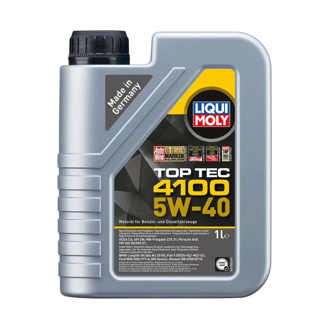 Liqui Moly Top Tec 4100 5W-40 engine oil bottle